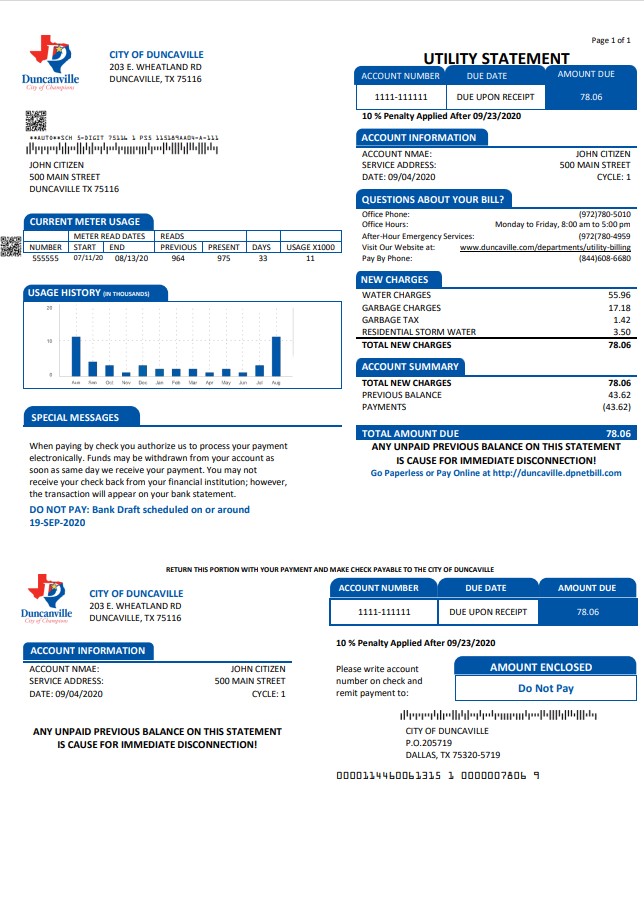  Minol USA business utility bill 